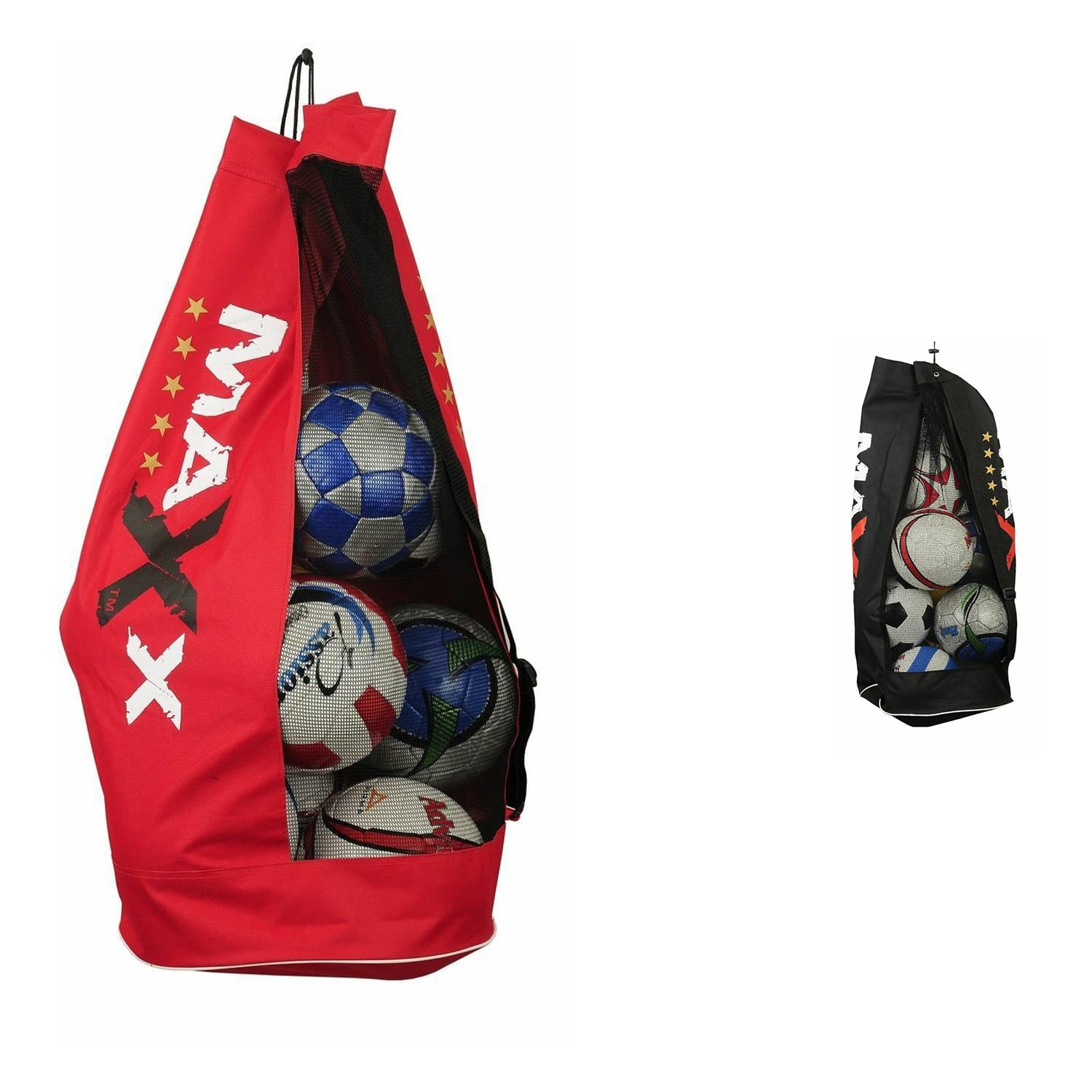 MAXX New Heavy Duty Football Netball Rugby 8/10 Ball Carry Sack Holdall Bag