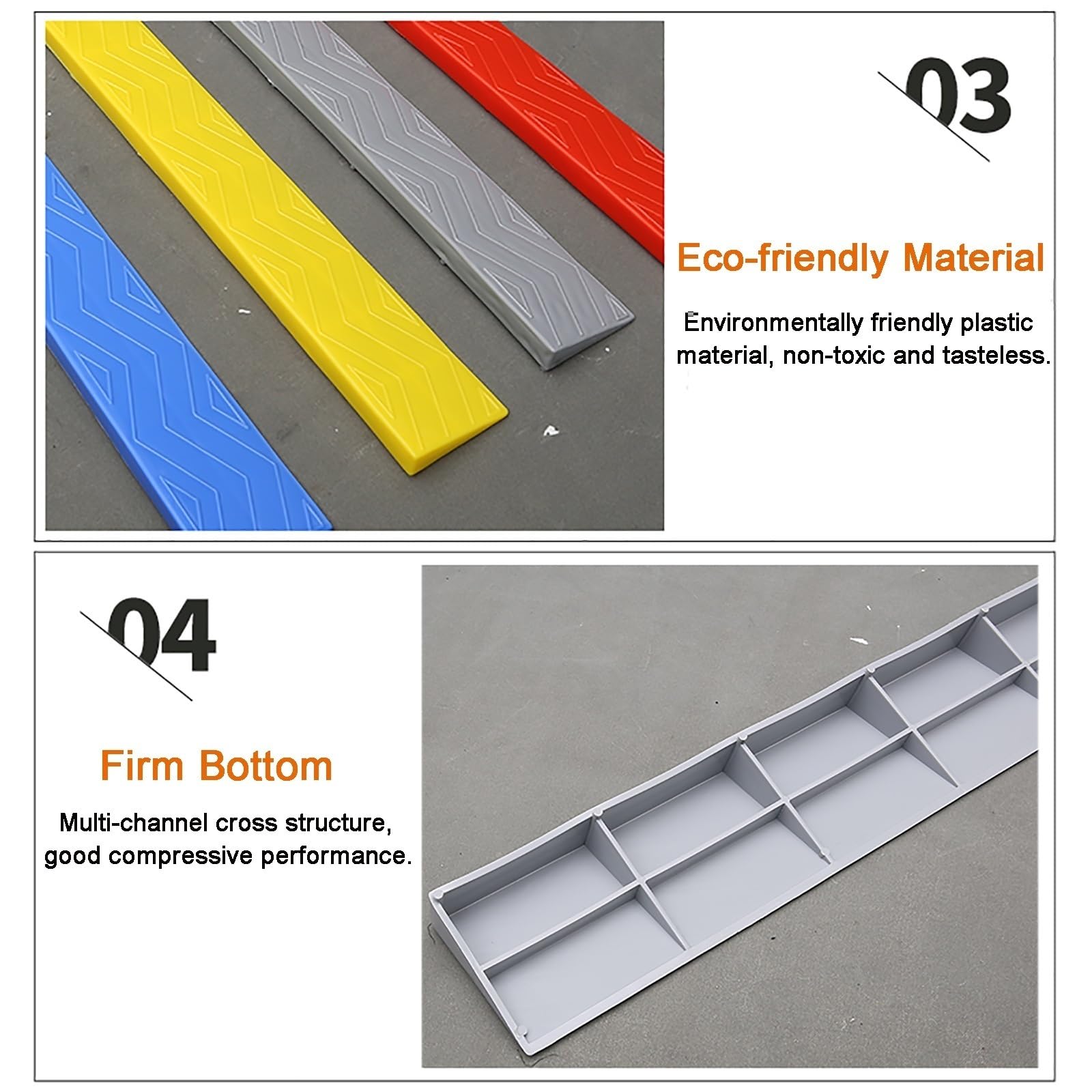 Rampa De Umbral Portátil Y Recortable (Altura Ajustable De 1 A 5,5 Cm) para Sillas De Ruedas; Apta para Puertas, Baños, Garajes Y Supermercados, Tanto En Interiores Beige 100x10x3cm