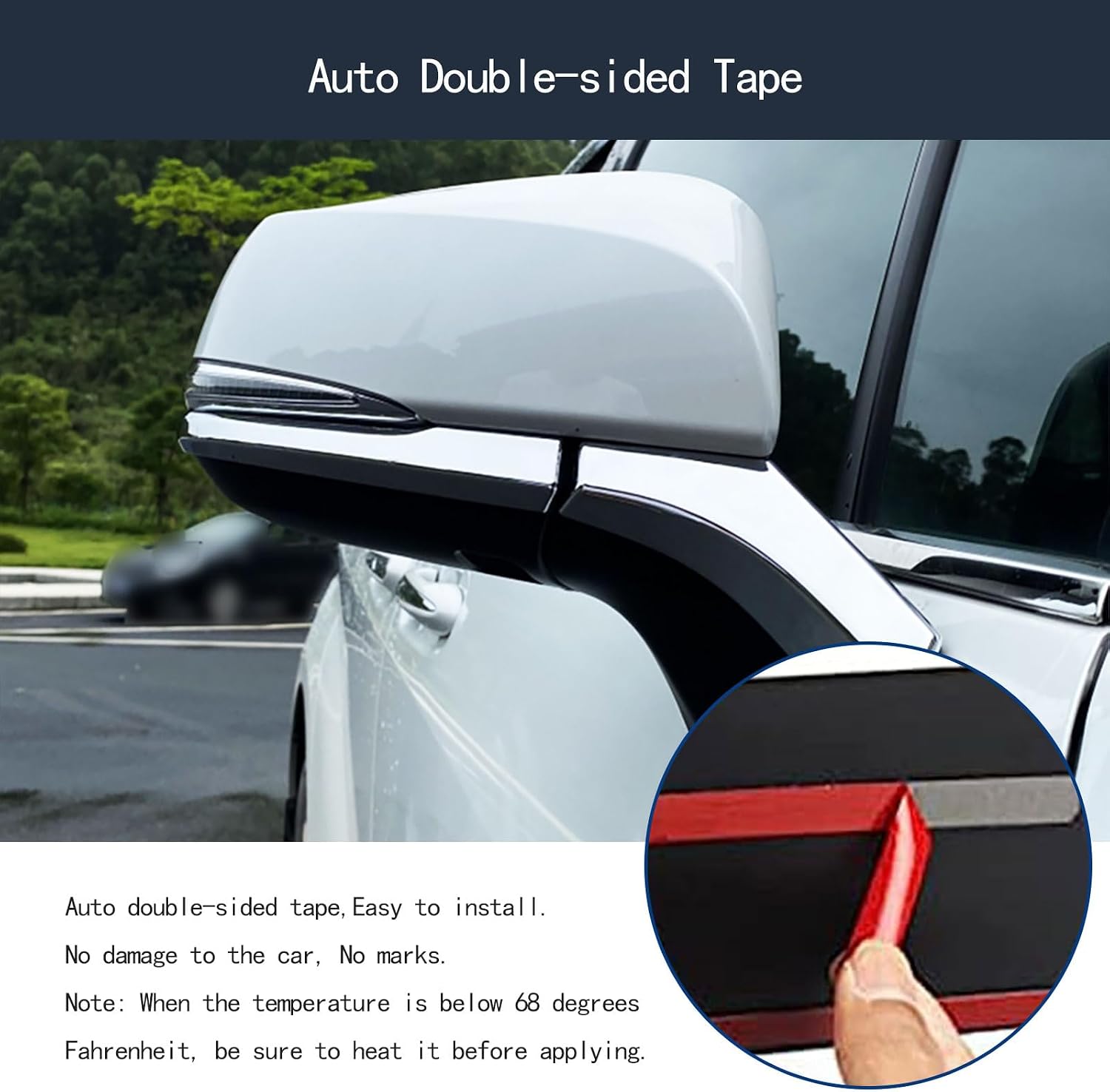 Rear view mirror trims Compatible With Toyota Sienna 2021 2022 2023 2024 Rearview Mirror Decorative Strip Trims Exterior Car Accessories ABS 4PCS(Glossy Chrome Style)
