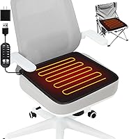 HotCalyto USB Heated Seat Cushion: 5V Portable Stadium Chair Warmer, 5 Heat Levels, 4H Timer, Foldable Fleece for Office, Home, Travel, Bleachers