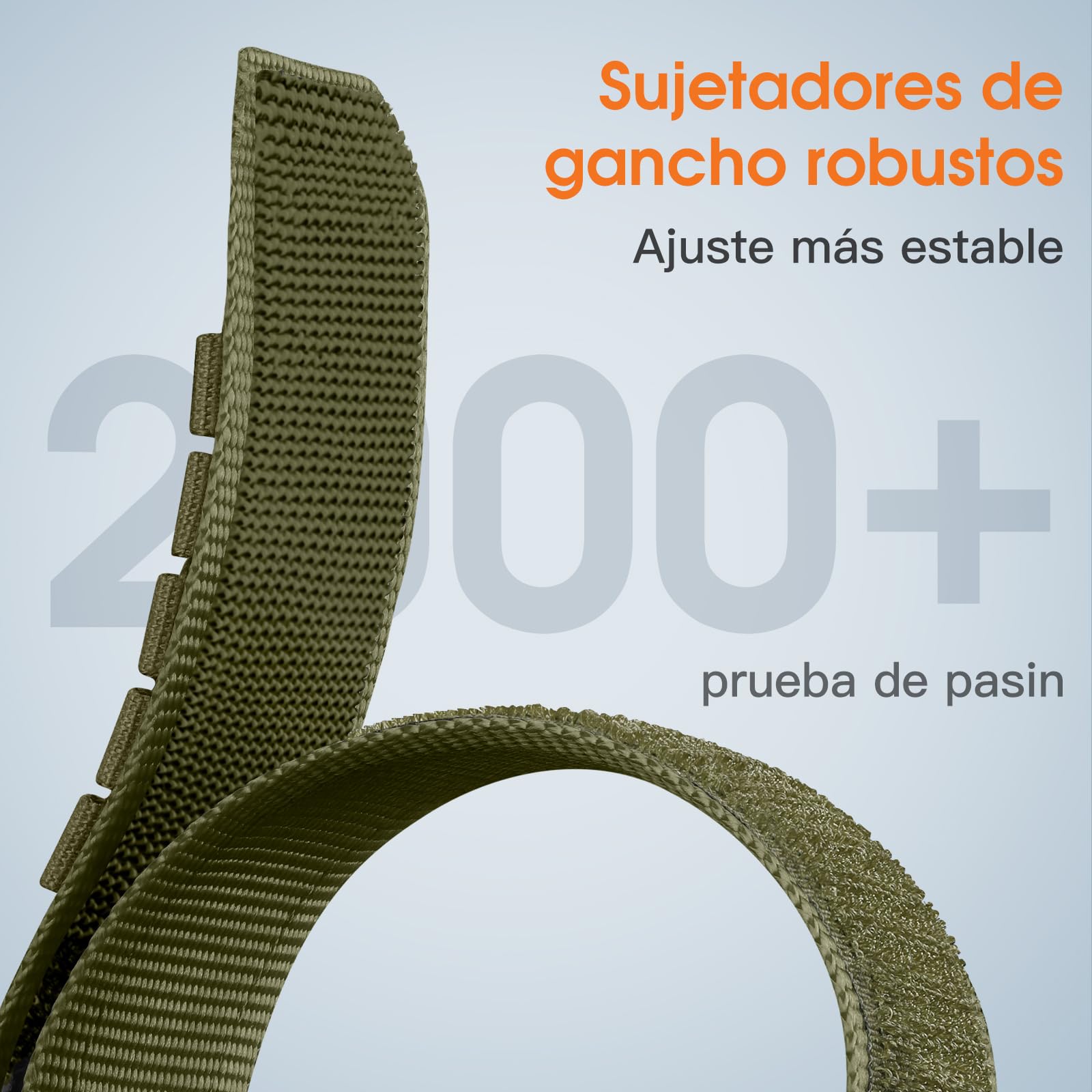 Bandletic Compatible con Correa Samsung Galaxy Watch Ultra 47mm para Mujeres Hombres, Correas de Recambio Ajustables de Nylon Sport, Suaves y Transpirables para Galaxy Watch Ultra 2024, L/Verde