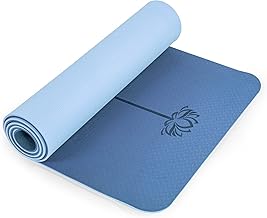 Estera de Yoga Antideslizante, Esteras de Pilates y Fitness, Ecológicas, Esteras de Yoga Antidesgarrables de 1/4" de Grosor para Mujeres, Esteras de Ejercicio para Entrenamiento en Casa con Correa de Transporte y Bolsa de Almacenamiento