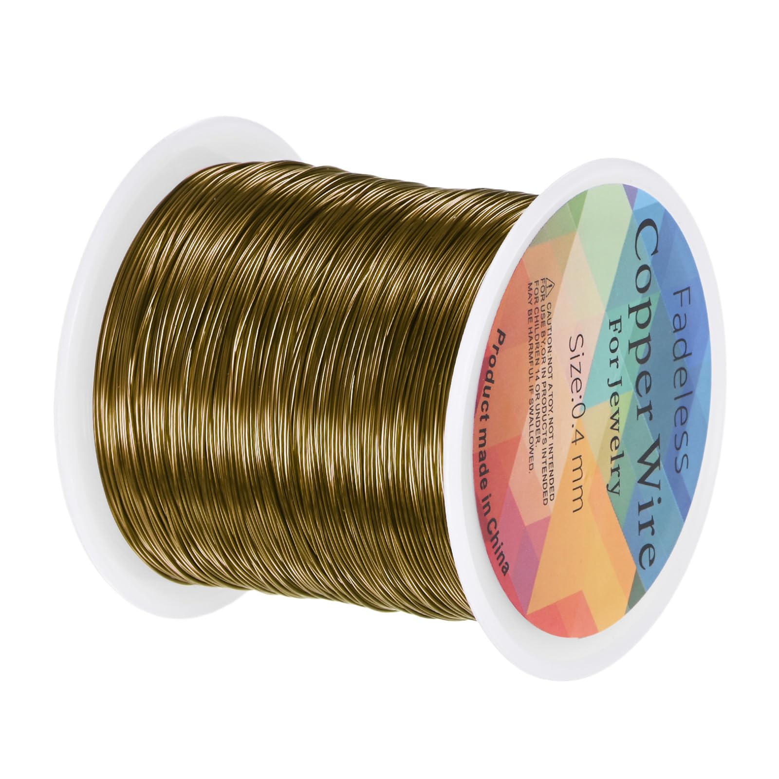 M METERXITY 0.4mm Jewelry Wire, 26 Gauge 328FT Craft Wire Copper Beading Wire for Jewelry Making/Planting/Weaving/DIY Crafting, Soft Metal Wires [100M