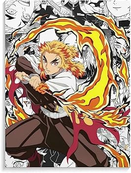 Amazon.co.jp: アートパネル 鬼滅の刃 炎柱 煉獄杏寿郎 装飾画 30x40cm
