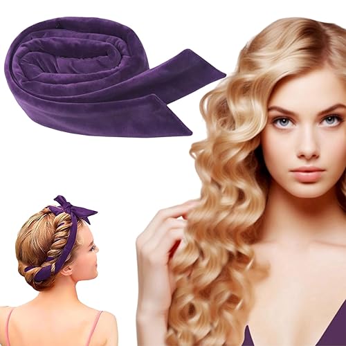 Rizador de pelo sin calor, rizadores de pelo sin calor para dormir en rizos sin calor, diadema sin calor, rizos nocturnos para mujeres y niñas,