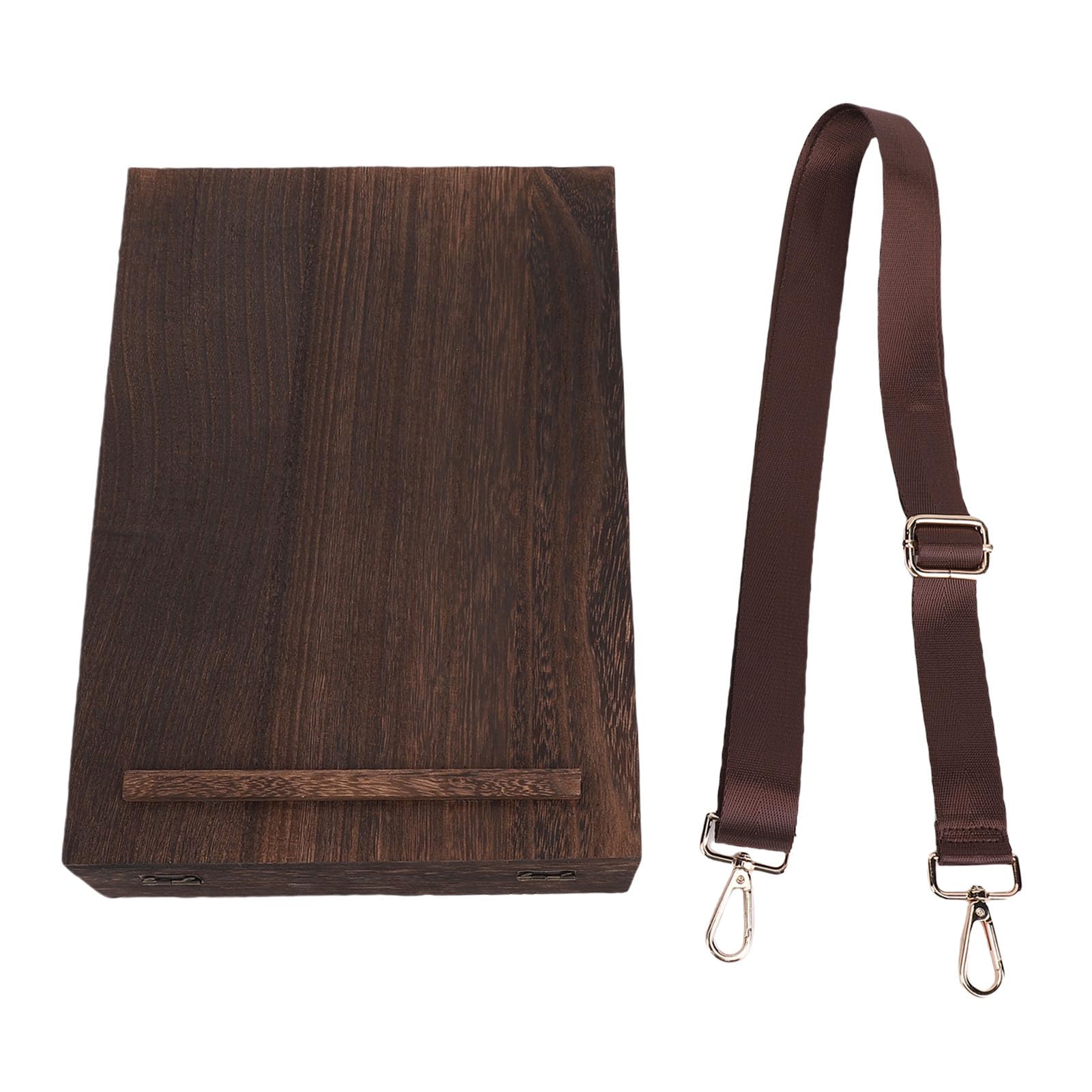 Eujgoov Boîte à Croquis en Bois, Sac à Outils D'artiste avec Chevalet A4, Boîte de Messager Faite à la Main pour les écrivains et les Designers
