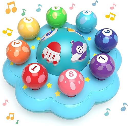 Juguete de aprendizaje bilingüe para niños de 1 a 2 años, juguete de desarrollo de bebé iluminado para 9-12-18 meses, juguetes educativos