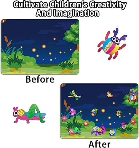 Miniatura 2 de Kits de manualidades de aluminio para niños, dinosaurios divertidos de aluminio, juego de calcomanías sin desorden para niños, kits de manualidades