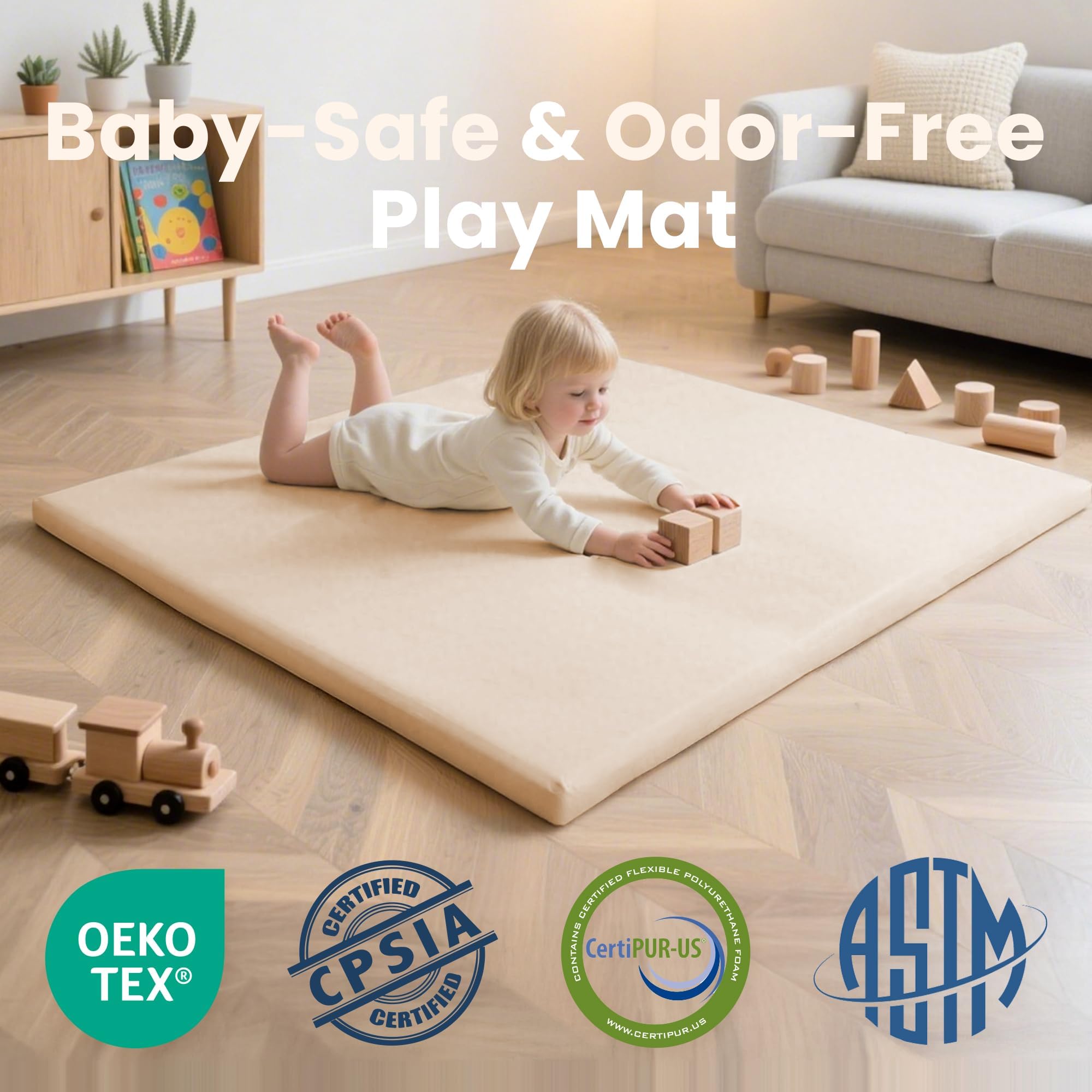 【特価セール】Huloo Sleep ラグマット ラグ カーペット Play M Amazon.com : Huloo Sleep Baby Play Mat for Floor,1.3