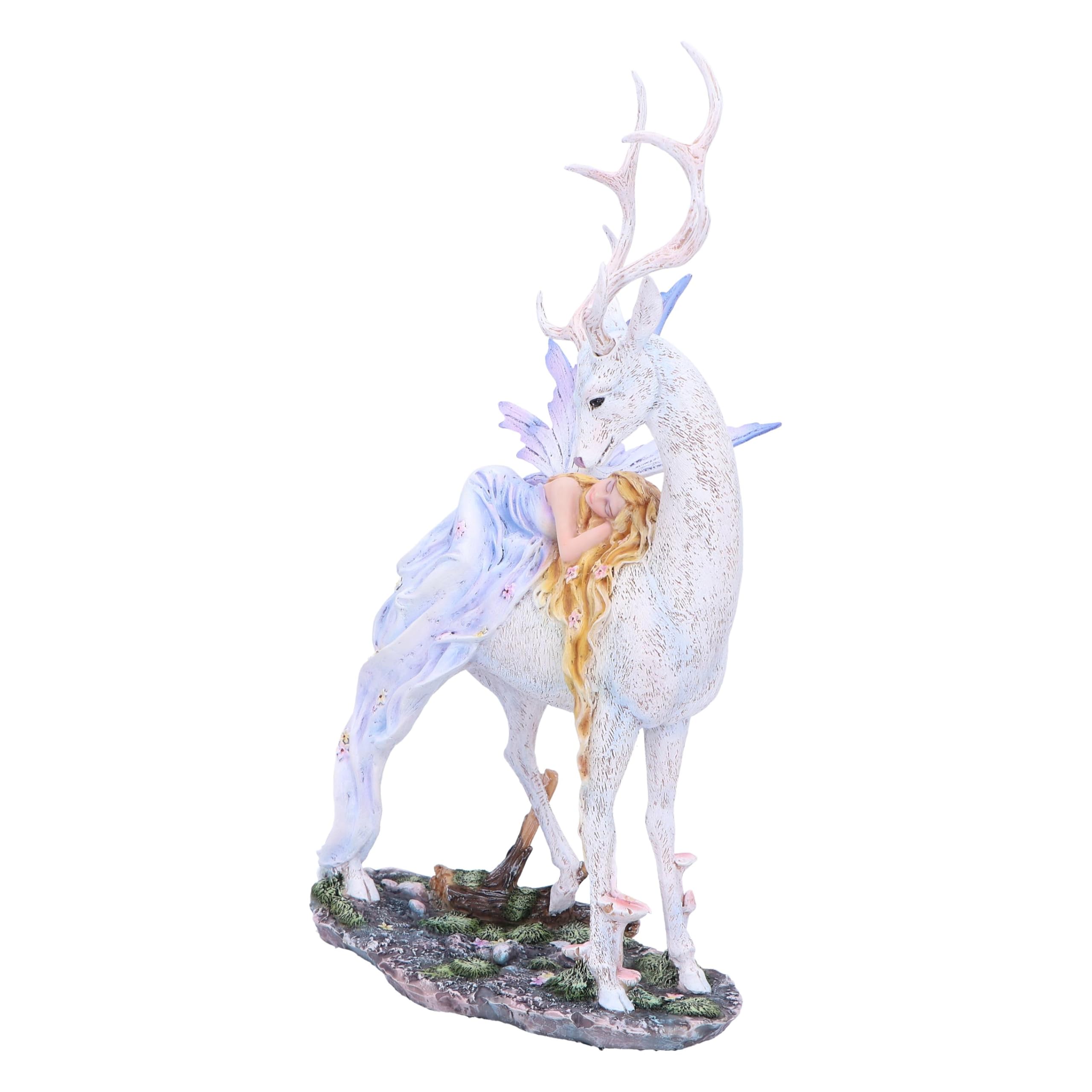 Nemesis Now Evelyn Fée endormie sur cerf en résine, coulée dans la Meilleure résine, Peinte à la Main