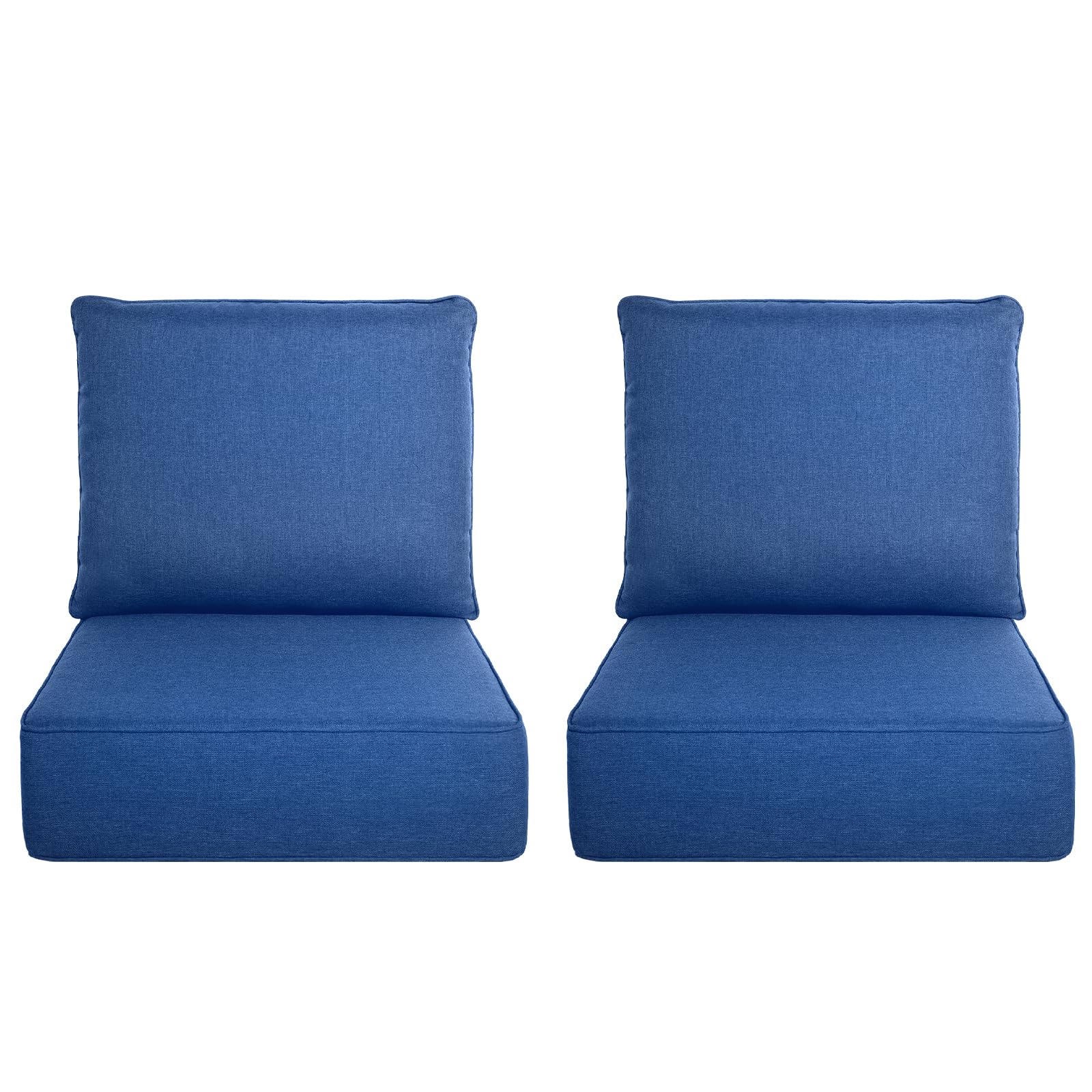 Luxury Outdoor Seat Cushion Set-22 x 24 x 6 Inch Outdoor Chair Cushions with Water Resistant &amp; Removable Cover Outdoor Cushions for Patio Furniture Chair Sofa Couch