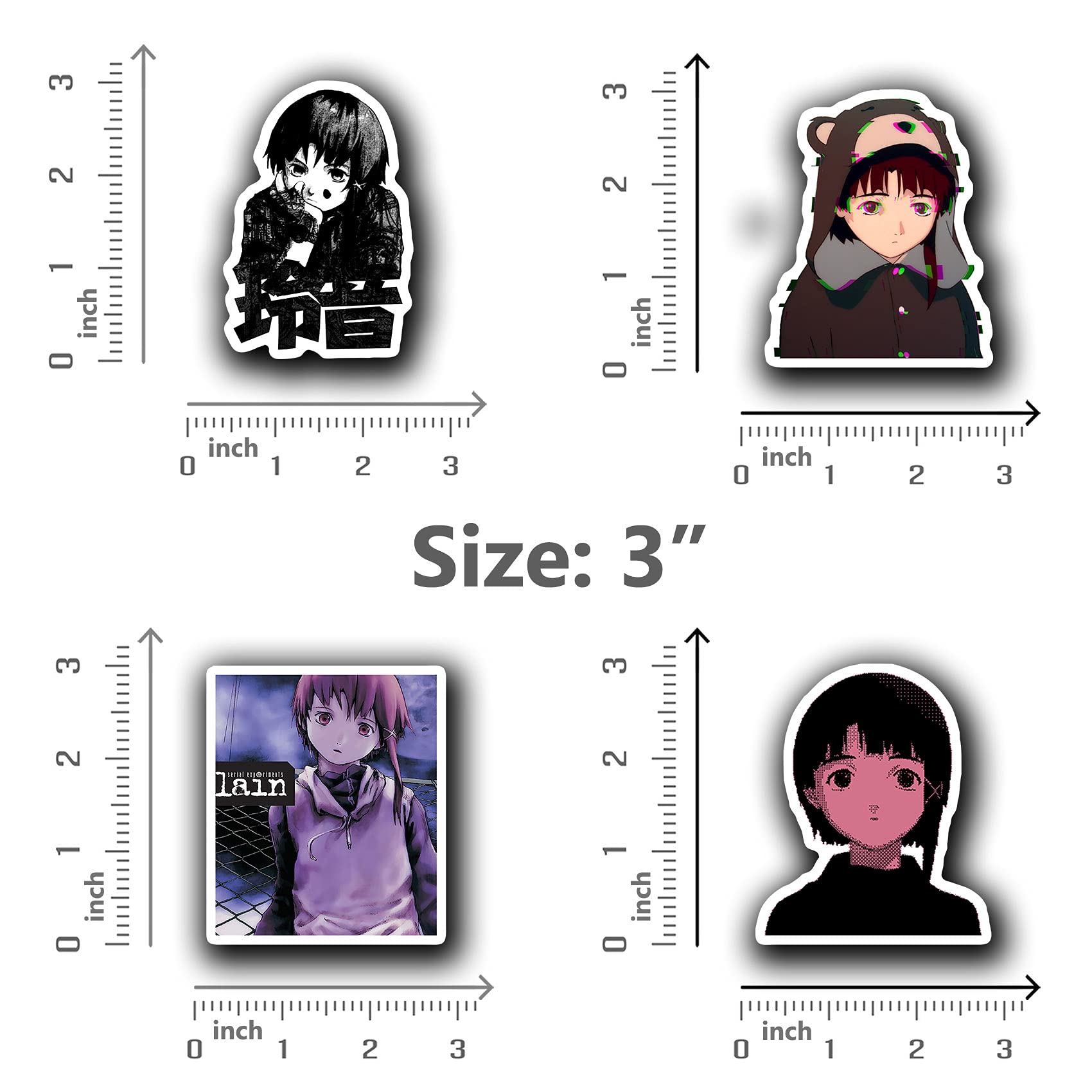 円環帰点 serial experiments lain ピンバッジ ステッカー Anime SERIAL EXPERIMENTS LAIN Metal Badge Pin backpack lapel