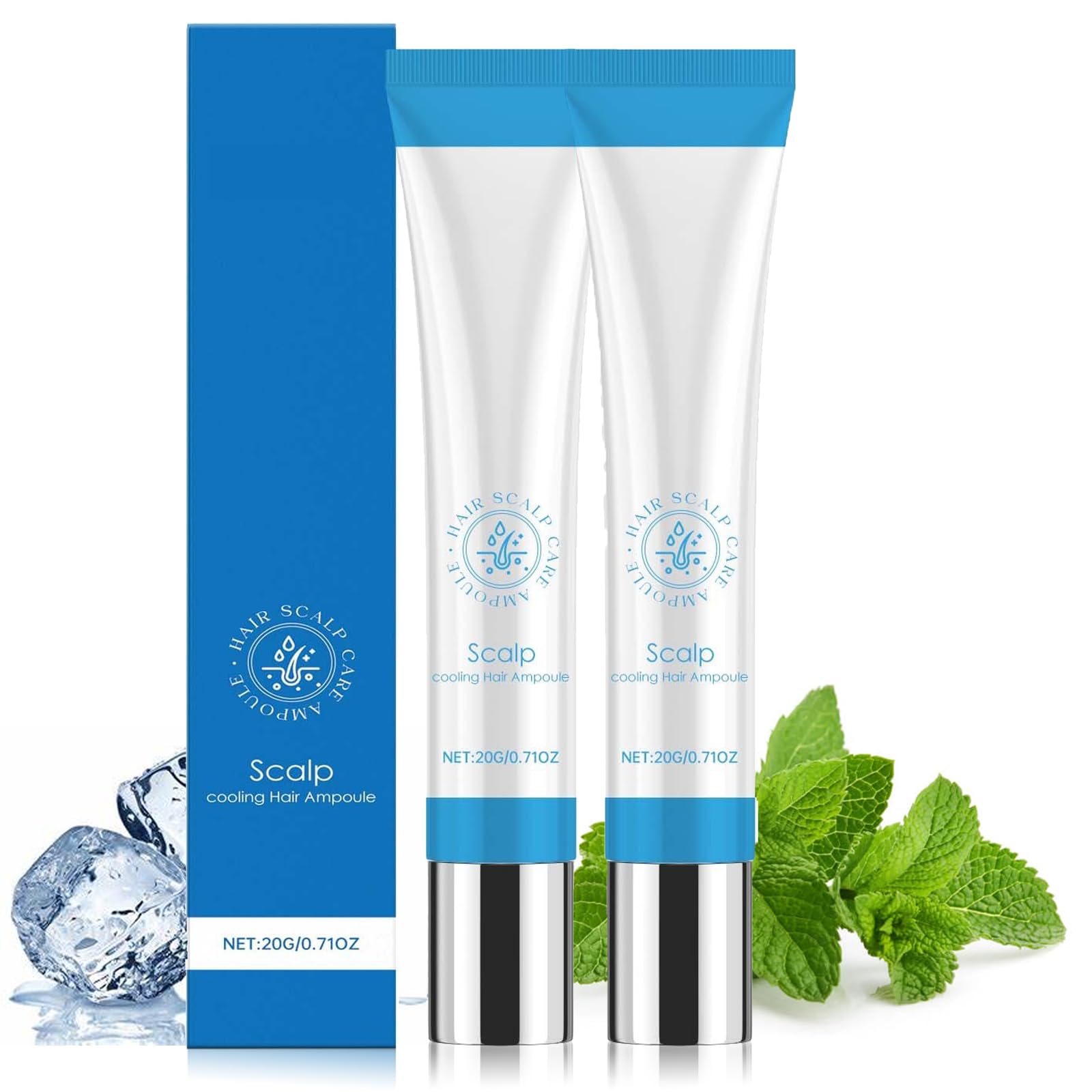 Scalp Serum, Scalphy Hair Serum, Hair Essences Ball Keep Scalp Clean and Non-Greasy, Cooling Hair Ampoule, Scalp Cooling Hair Ampoule (2pcs)