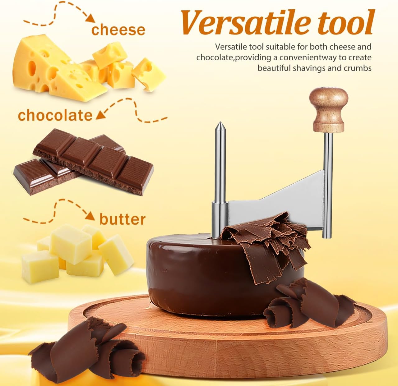 Garneck 5pcs Handheld Cheese Shaver Cutter Manual Grater for Even Grating Lightweight Design for Cheese and Nuts