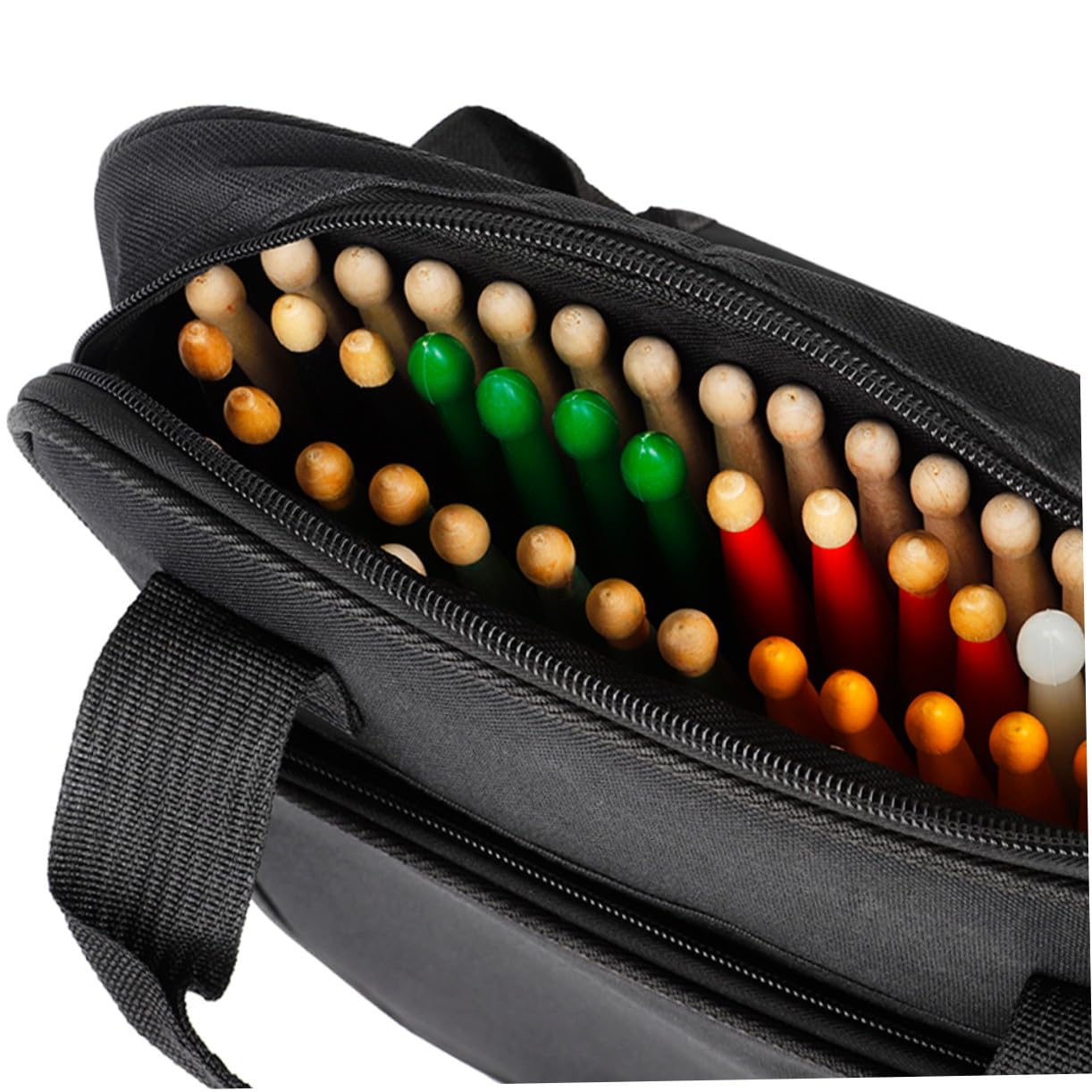 Levemolo Borsa con Ampia Capacità Porta Bacchette Batteria Nero Oxford Resistente e Trasporto Comodo e Tracolla Regolabile, per Festa Scuola Decor