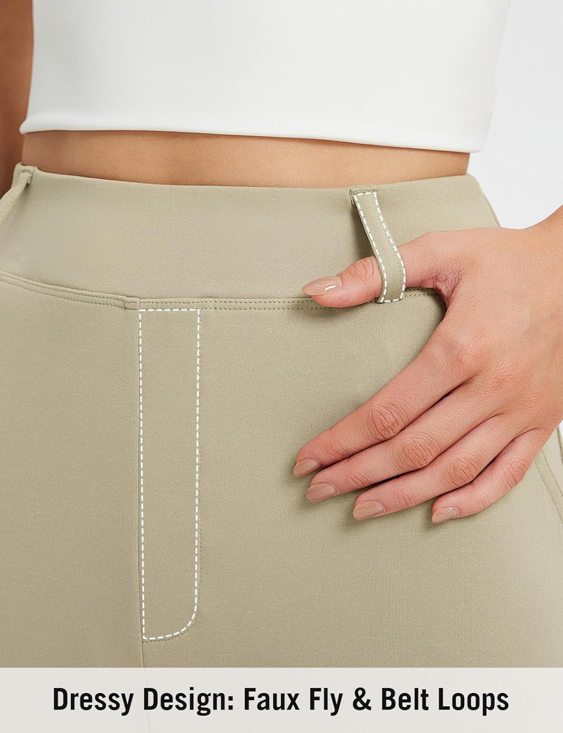 baleaf Womens Ankle Barrel Pants Stretch Travel Pants Petite Work Pants Casual Slacks with Pockets - Image 6