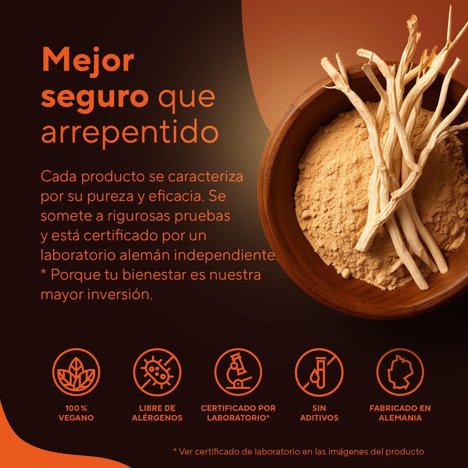 Ashwagandha KSM-66® Ecológica – 210 Cápsulas (3,5 Meses) – 600mg Extracto Alta Potencia – Withania somnifera (Ginseng indio auténtico) – Vegano – TRUE NATURE