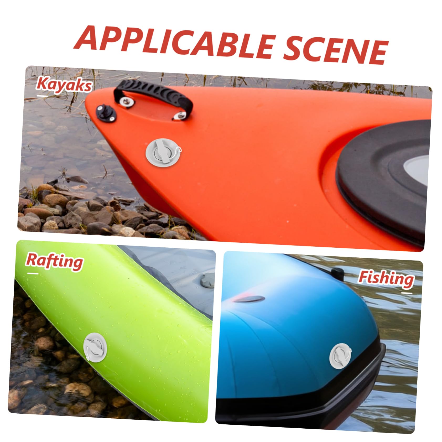 YARNOW Valvola per Gommone Clip Portabicchieri per Kayak Maniglia della Barca Trainabile Portapacchi per Kayak Pompa Elettrica per Gonfiabili Kit Spina per Kayak Corde Tappo Plastica
