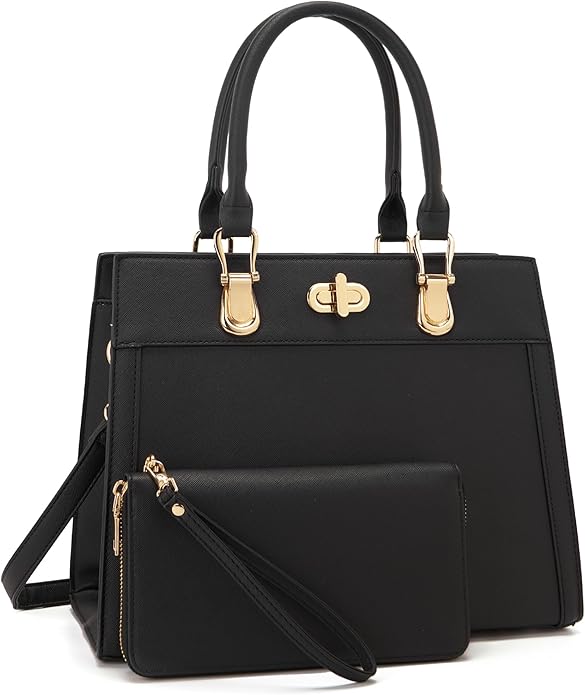 Purse Set Women Tote Handbag Shoulder Bag Top Handle Satchel Work Bag Crossbody Matching Wallet 2pcs