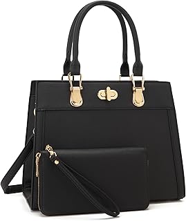 Soperwillton Purse Set Women Tote Handbag Shoulder Bag Top Handle Satchel Work Bag Crossbody Matching Wallet 2pcs