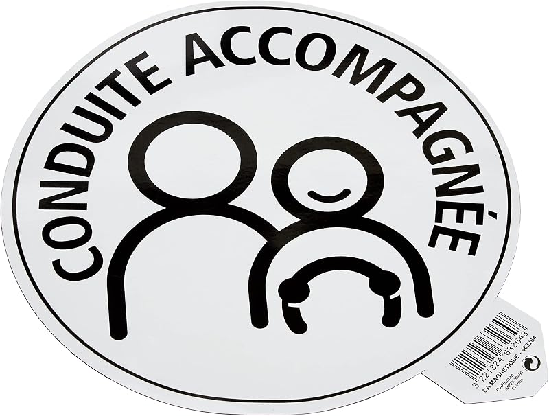 Carlinea 463264Conduite Accompagnée Magnétique, Blanc