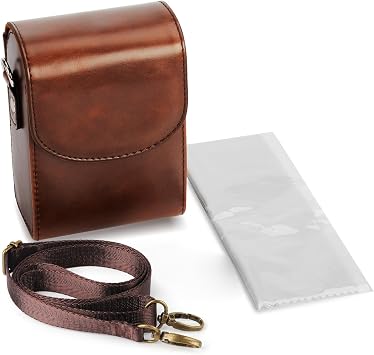 Canon PowerShot G5 X Mark II/G1 X Mark III/G9 X Mark II/ G7 X Mark II/G7 X Mark III/SX740 HS Digital Camera Case Universal High-Quality PU Camera Bag with Shoulder Strap and 1 Cleaning Cloth