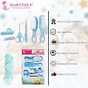 Majestique Child Grooming Kit, Child Hair Brush, Brush, Nail Trimmer, Nail Record and Delicate Child Towel, Child Prepping Pack for New Conceived Child, Baby Girls Boys Keep Clean (7 in 1 Set) Blue gallery image