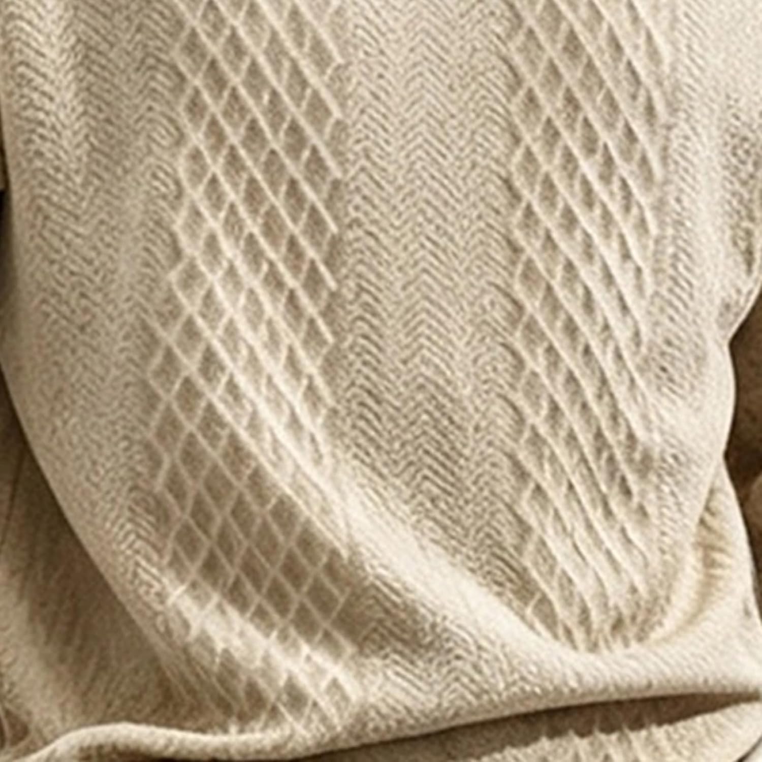 Men's Quilted Hoodie Jogger Set Knit Texture Soft Loungewear