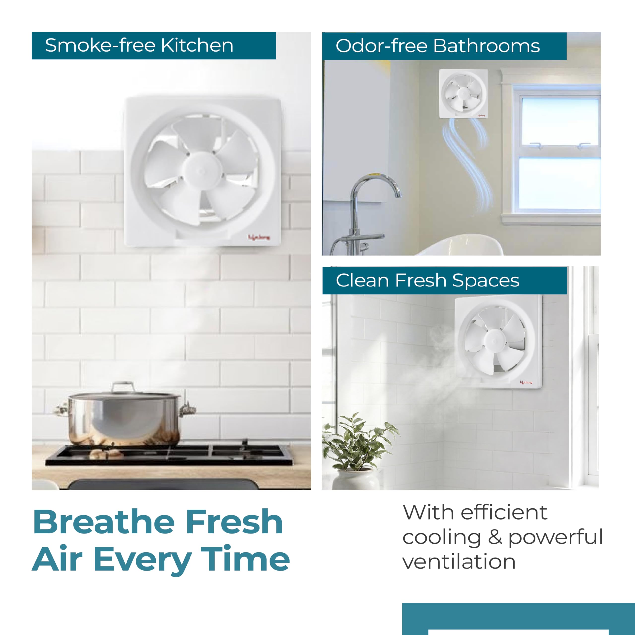 Lifelong Exhaust Fan - Kitchen & Bathroom -2 Lifelong Exhaust Fan - Kitchen & Bathroom -2