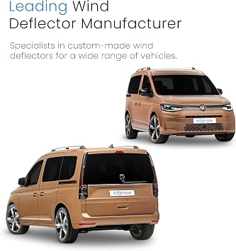 EdgeVisors Wind Deflectors for Volkswagen VW Caddy MK5 2 Door Van 2pc