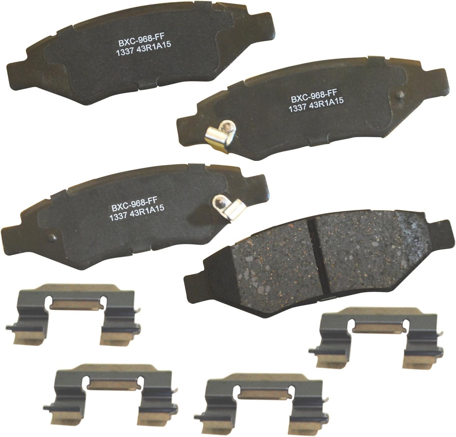 Bendix Premium SBC1337 Ceramic Rear Brake Pads for Cadillac CTS 2014-2008, SRX 2016-2010, Chevrolet Camaro 2015-2010, Saab 9-4X 2011