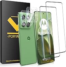 [2+2 pièces]Verre Trempé Motorola Edge 60/Edge 60 Fusion Protection Ecran[6.47"]+Caméra Protecteur, Sensitive Fingerprint Touch, 3D Couverture Complète pour Edge 60/Edge 60 Fusion 5G Tempered Glass