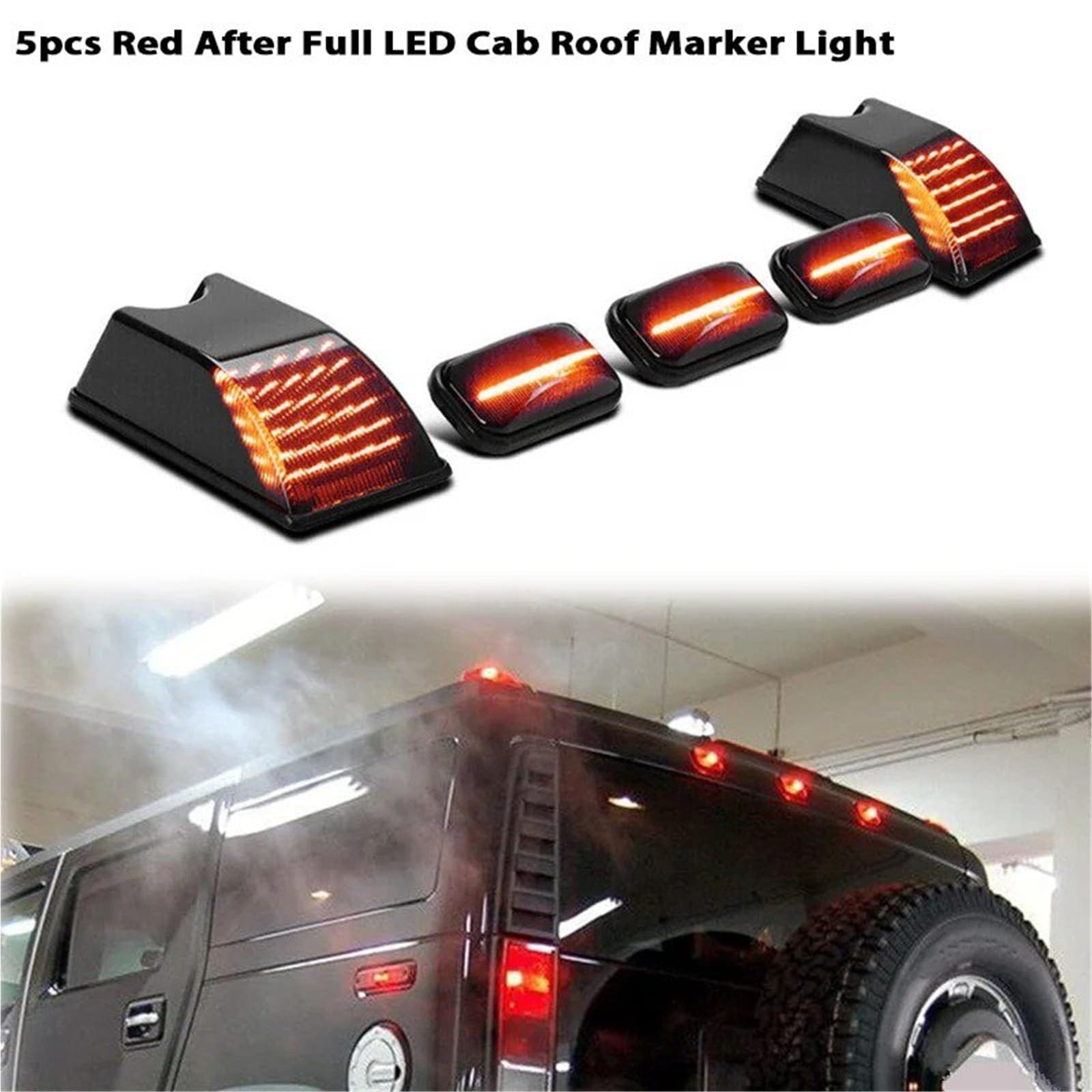 Faro Posteriore Per Hummer H2 Cabina Sul Tetto Luce Di Ingombro Indicatore Laterale Indicatori Direzione Luci Pannello Porta Coda Fendinebbia Fari Posteriori Auto(10*Front Rear)