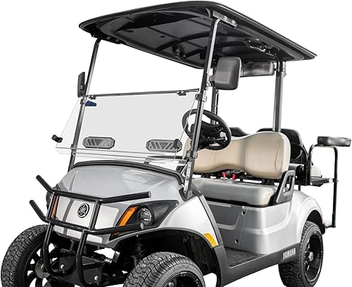 SuperATV Corsa - Parabrisas ventilado azul para Yamaha Drive 2003+ 2003, hecho de policarbonato estándar de 14", 2 en 1 parabrisas completo o medio,