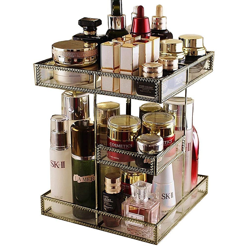 360 Degree Rotation Perfume Tray/ Glass Organizador de Perfumes