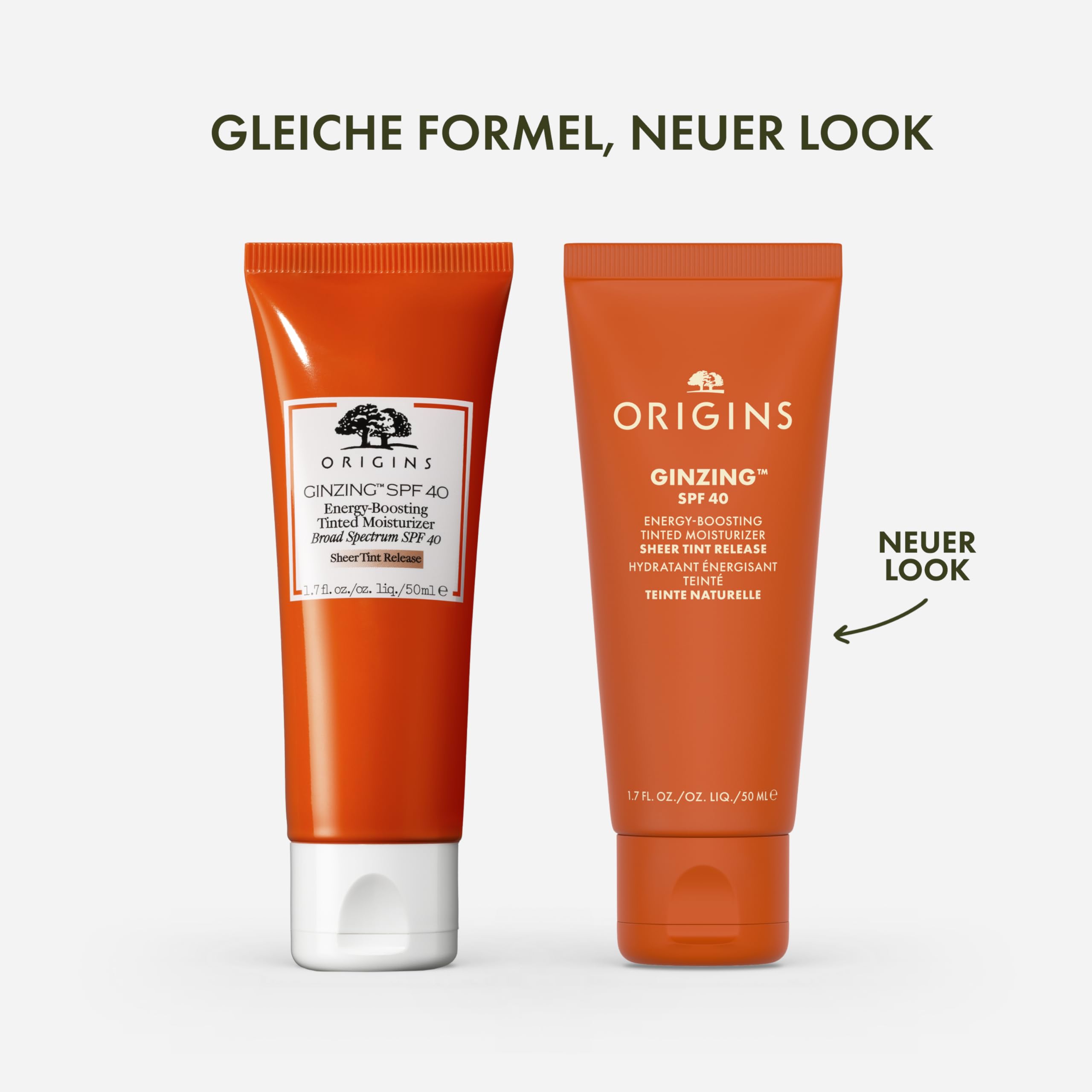Origins GinZing Energy-Boosting Tinted Moisturizer with SPF 40 | Spendet Feuchtigkeit und perfektioniert | Getönte Pflege mit Koffein und Ginseng