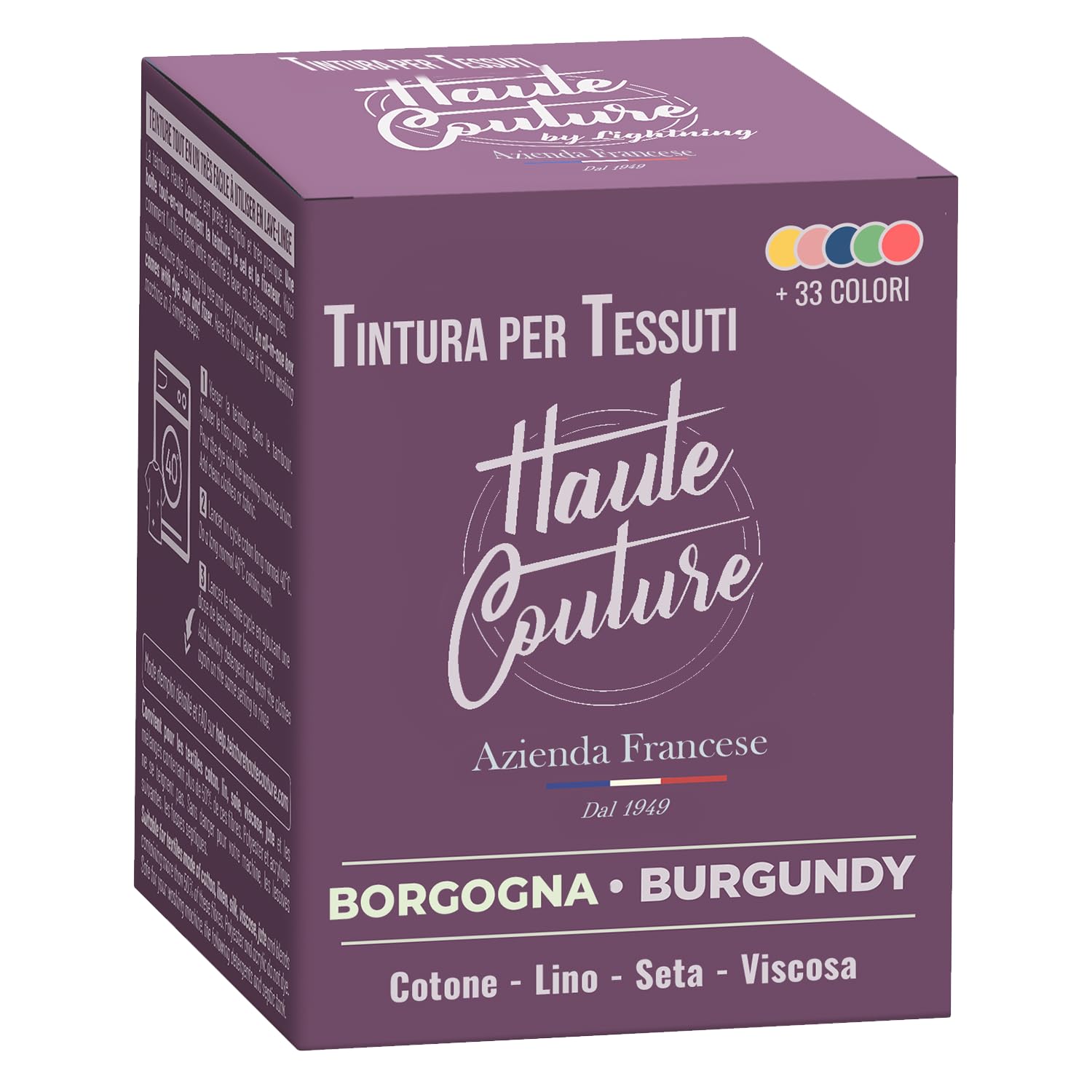 Colorante Tessuti Borgogna Haute Couture - 350g, Tintura Tutto In Uno, Pronto Uso - Foto 11