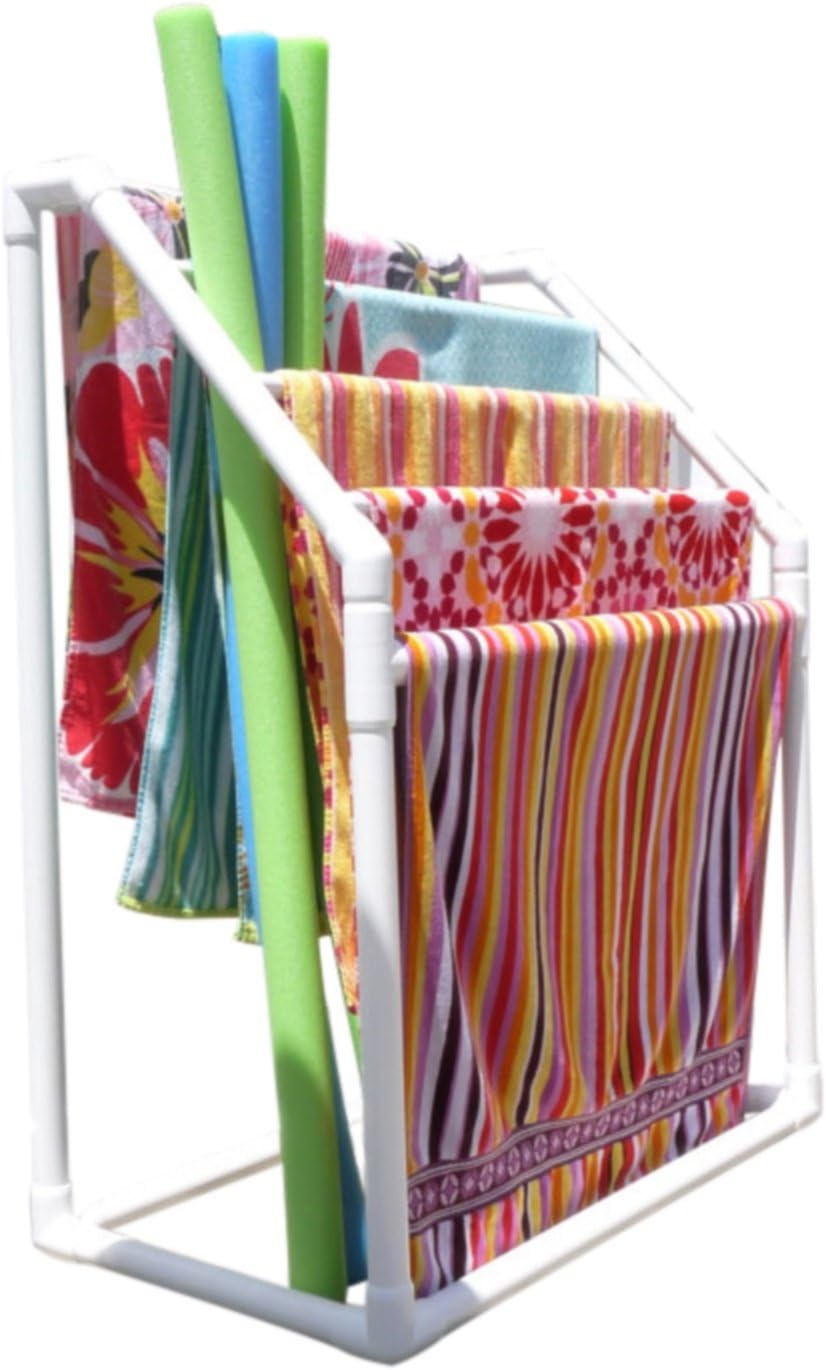 Original Made in The USA 5 Bar Freestanding Outdoor Poolside Towel Rack