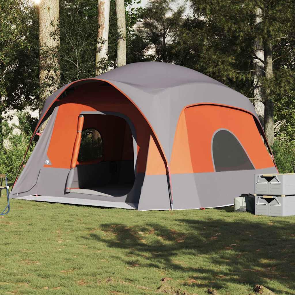 Tenda familiare per 6 persone, tenda da campeggio con tetto antipioggia e connettore elettrico, impermeabile, spaziosa tenda familiare per avventure all'aperto