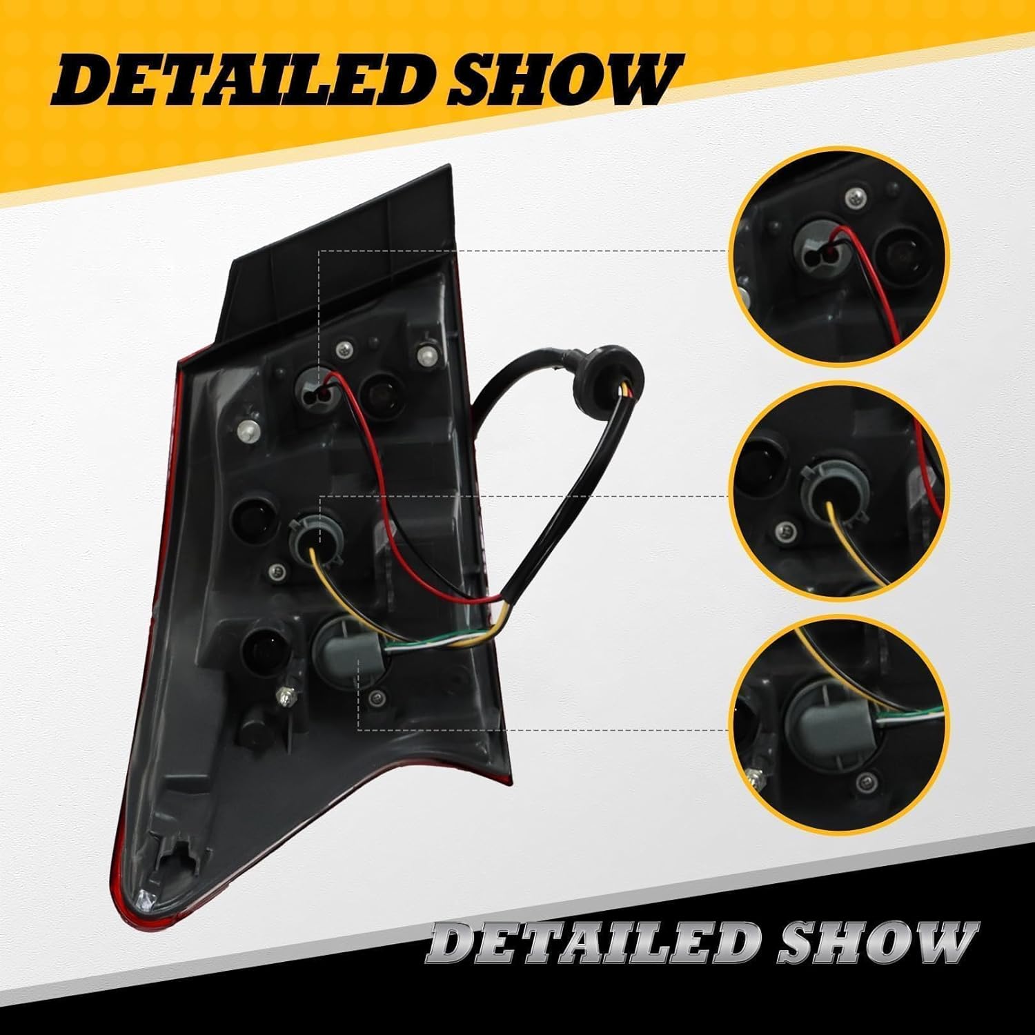 Outer Tail Light Assembly w/Bulbs Passenger Side Compatible with Sentra 2013 2014 2015 Right Rear Tail Lamp Taillight NI2805100 265503SG0A 26550-3SG0A