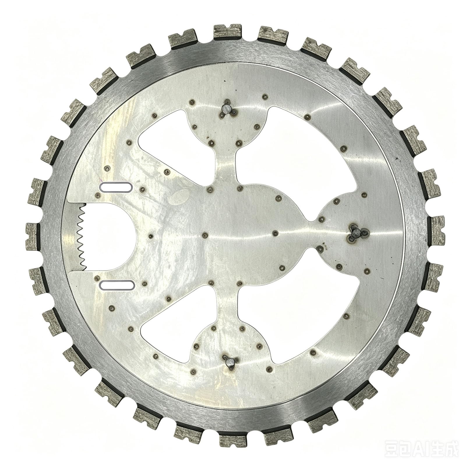 Lot de 4 lames de scie à anneau diamantées de 410 mm, segments épais de 5 mm, lame de rechange pour scies à béton électriques