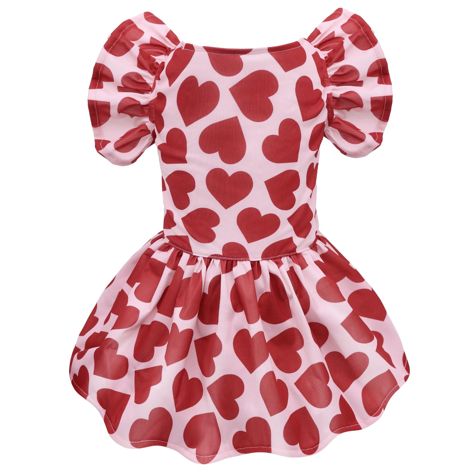 CuteBone Frilly Dog Dress Princess Puppy Birthday Dresses with Ruffled Sleeves Cat Clothes Outfit for Small Dogs Girl Pet Apparel