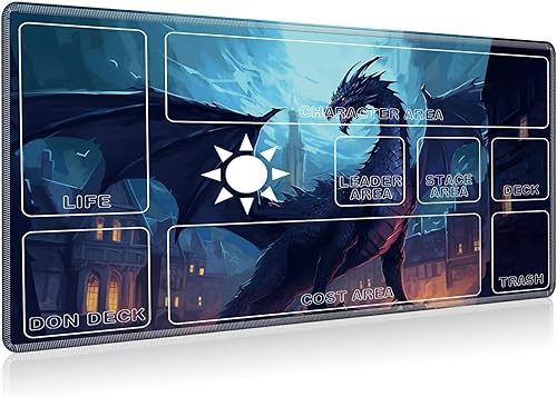 Alfombrilla de mouse para TCG, tapete de juego, 23.6 x 13.8 pulgadas, tapete de juego para MTG RPG CCG, juego de cartas, tapete de mesa perfecto