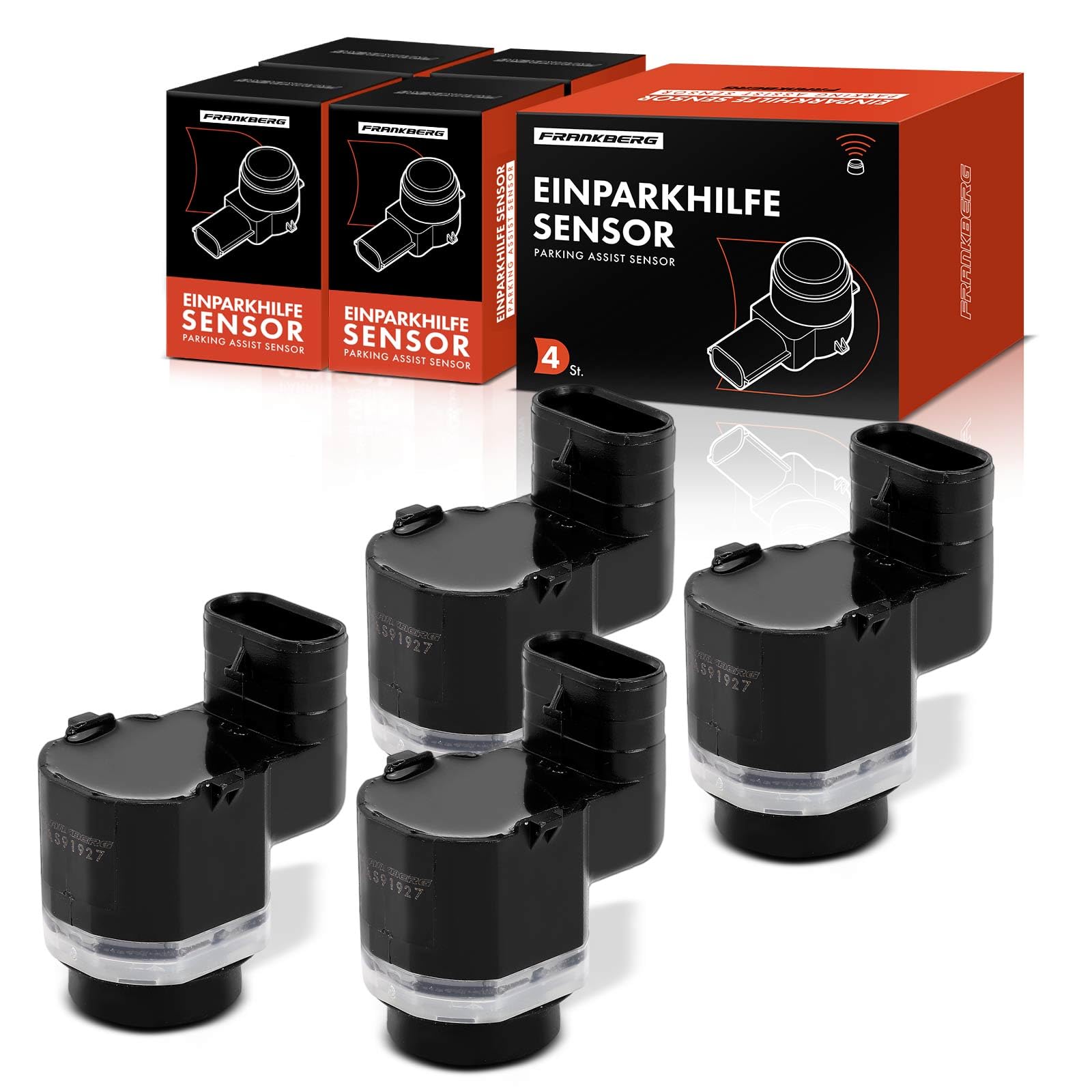 Frankberg 4 sensori di parcheggio anteriori e posteriori 4H0919275A | Compatibile con: A1 Sportback 8XA 8XF, A8 4E2 4E8, A6 Avant 4F5 C6, Golf VI Cabriolet 517, A4 Allroad 8 km