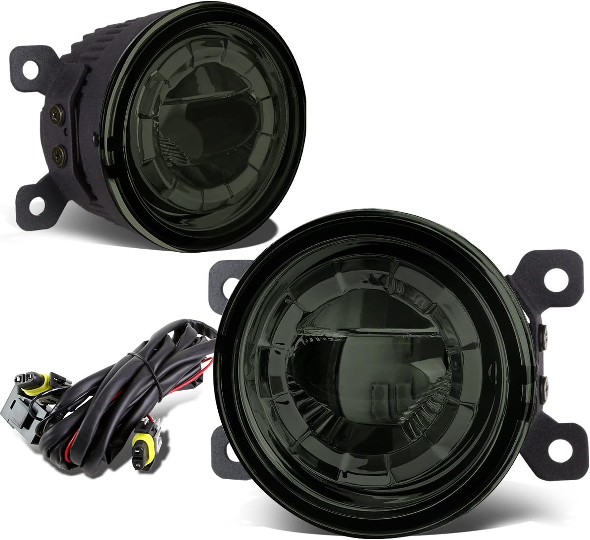 Auto Dynasty, 3.5 Inches Round 5W LED Projector Driving Fog Lights Compatible With NI2590103, Driver and Passenger Side, Clear Lens