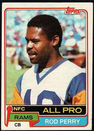 Amazon.com: Football NFL 1981 Topps #340 Rod Perry LA Rams ...