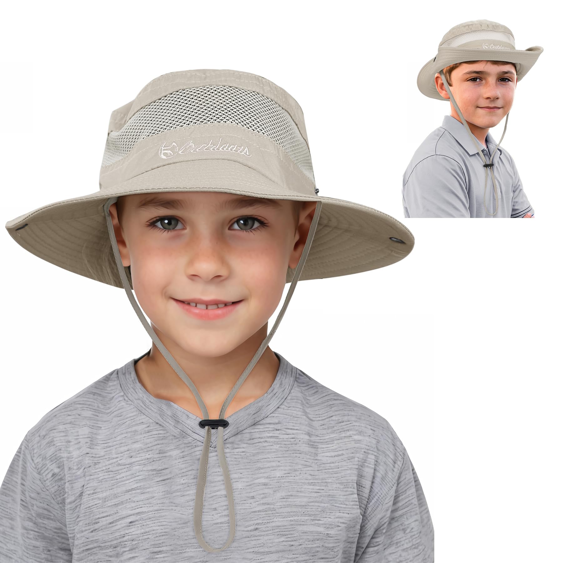 Zando Kids Sun Hat - Outdoor UPF 50+ Boys & Girls Wide Brim Kids Fishing, Hiking, Camping, Beach & Safari Hat