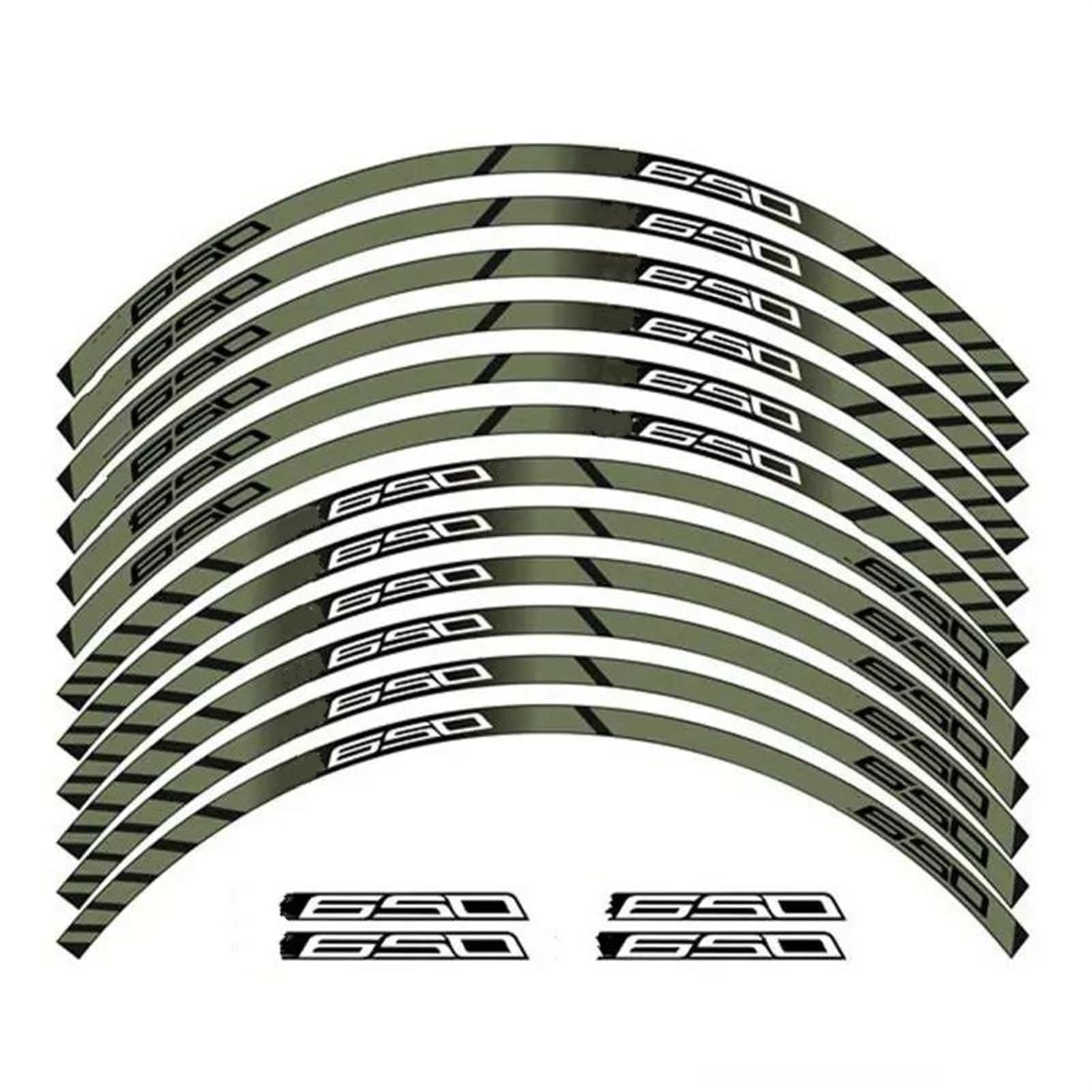 Motorcycle Wheel Sticker Racing Rim Stripe Decal Decoration Accessories for Kawasaki for Z650 for Z 650(Color6)