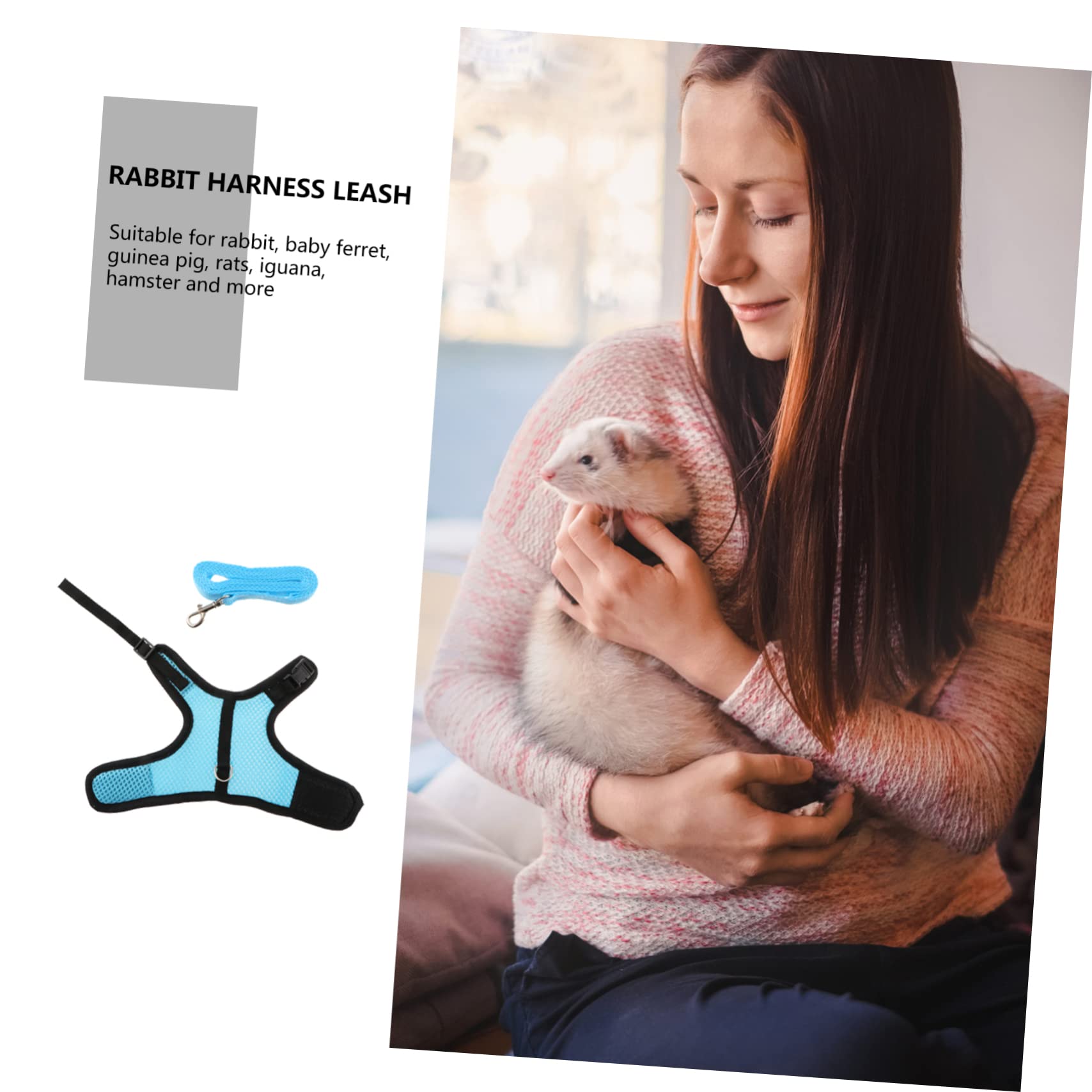 FOMIYES Set Di 2 Imbracature Per Animali Domestici Guinzaglio Per Furetti Porcellini Dindia E Criceti