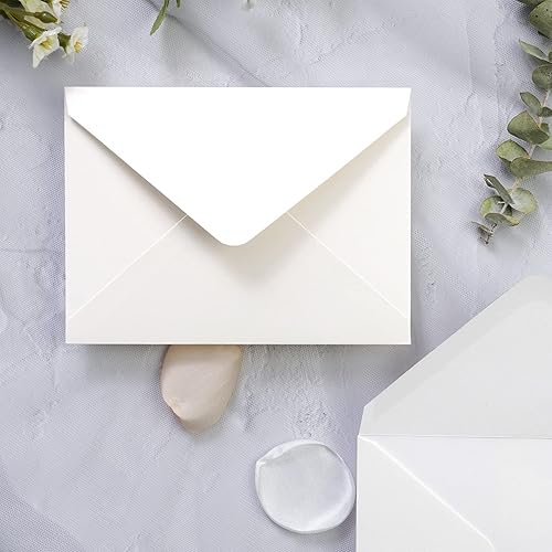 Miniatura 6 de PONATIA Paquete de 50 sobres A1, sobres marfil de 3.62 x 5.2 pulgadas, perfectos para tarjetas de boda, tarjetas de confirmación, tarjetas de